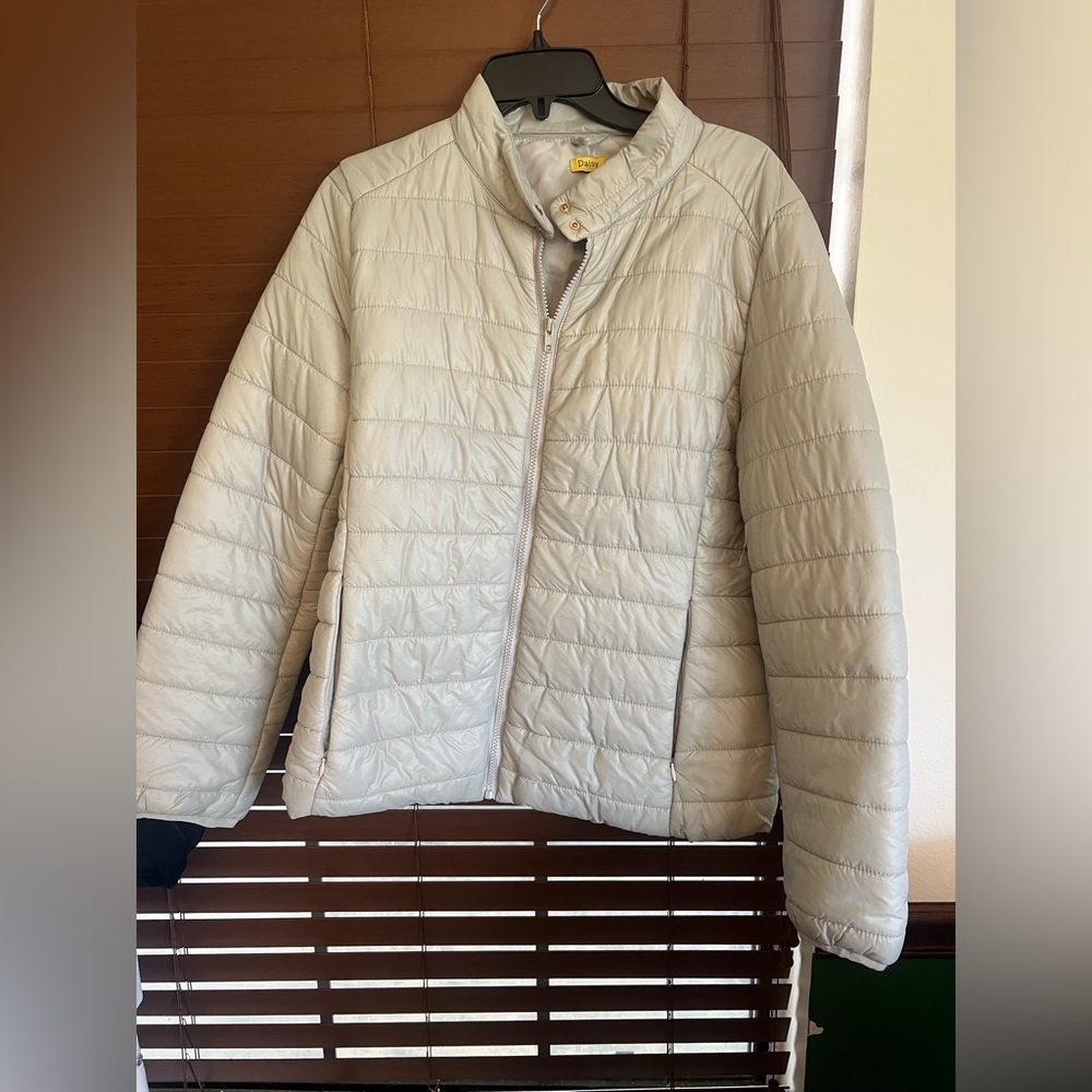 Daisy Light Gray Puffer Jacket